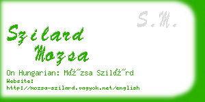 szilard mozsa business card